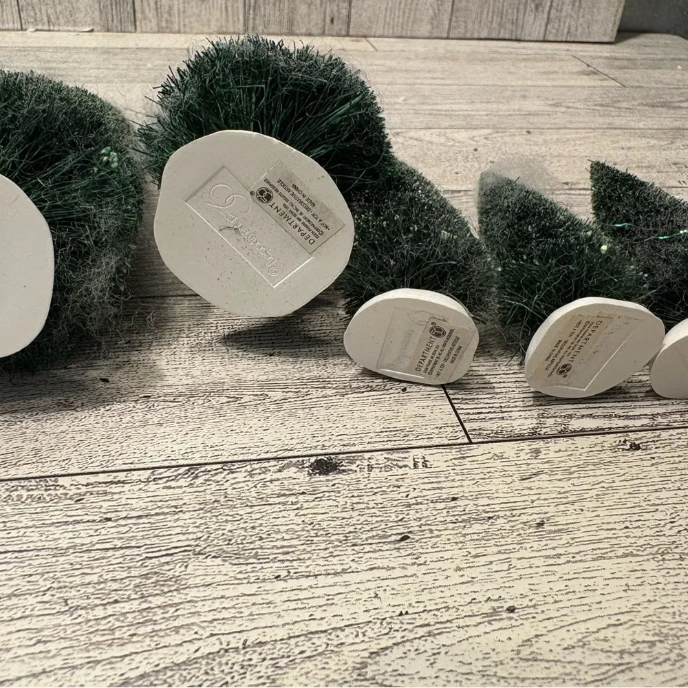 Department 56 Green Miniature Christmas Tree Set
